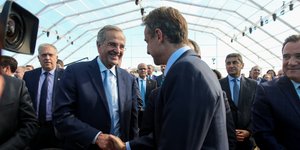 Αντώνης Σαμαράς, Κυριάκος Μητσοτάκης στα εγκαίνια του Ελληνικού