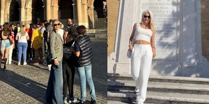 H Φαίη Σκορδά και η Ελένη Μενεγάκη στη Ρώμη