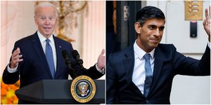 Τζο Μπάιντεν και Ρίσι Σούνακ/ Φωτογραφίες: AP