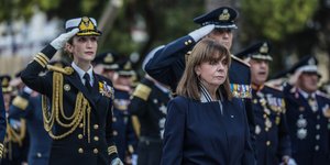 Θεσσαλονίκη στεφάνι 28η Οκτωβρίου Κατερίνα Σακελλαροπούλου