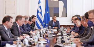 Συνεδρίαση του υπουργικού συμβούλιου υπό τον Κυριάκο Μητσοτάκη