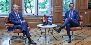Στο Μέγαρο Μαξίμου η συνάντηση Μητσοτάκη-Σολτς