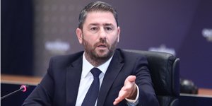 O πρόεδρος του ΠΑΣΟΚ-ΚΙΝΑΛ, Νίκος Ανδρουλάκης, στην ομιλία του στο Olympia Dorum III