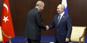 Οι πρόεδροι Τουρκίας και Ρωσίας, Ρετζέπ Ταγίπ Ερντογάν και Βλαντίμιρ Πούτιν