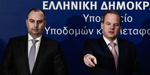 Ο Γιώργος Καραγιάννης και ο Κώστας Καραμανλής 