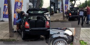 Λάρισα: Γυναίκα σταμάτησε το IX στη μέση του δρόμου, άρχισε και να πετάει καρέκλες