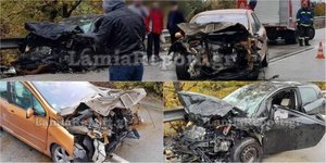 Σοκ στη Φθιώτιδα: Δυο ΙΧ σγκρούστηκαν μετωπικά και διαλύθηκαν -Εγκλωβίστηκε ο ένας οδηγός 