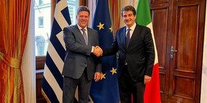 Συνάντηση του Αναπληρωτή Υπουργού Εξωτερικών, Μιλτιάδη Βαρβιτσιώτη, με τον Ιταλό Υπουργό Ευρωπαϊκών Υποθέσεων, Raffaele Fitto.