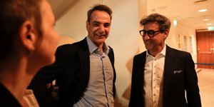 Ο Κυριάκος Μητσοτάκης στο Φεστιβάλ Κινηματογράφου Θεσσαλονίκης με τον Ορέστη Ανδρεαδάκη