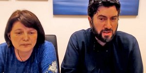 Ο πατήρ Αντώνιος με την πρεσβυτέρα, Σταματία Γεωργαντή