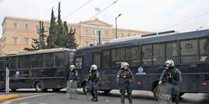 Αστυνομικοί στο κέντρο της Αθήνας