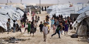 Παιδιά σε καταυλισμό προσφύγων στη Συρία/ Φωτογραφία αρχείου: AP