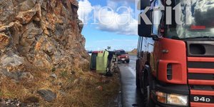 Αυτοκίνητο ανετράπη στο Ηράκλειο Κρήτης