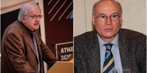 Οι σεισμολόγοι Άκης Τσελέντης και Γεράσιμος Παπαδόπουλος