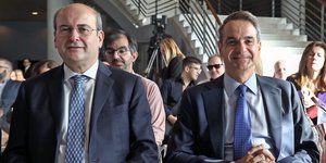 Ο Κωστής Χατζηδάκης και ο Κυριάκος Μητσοτάκης