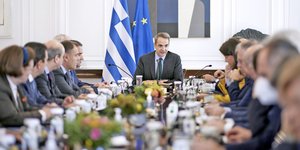 Συνεδρίαση του υπουργικού συμβουλίου υπό τον Κυριάκο Μητσοτάκη