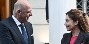 Ο Νίκος Δένδιας με την Αλβανή ομόλογό του Όλτα Χάκα