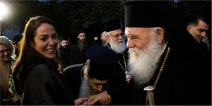 Δόμνα Μιχαηλίδου και Αρχιεπίσκοπος Ιερώνυμος