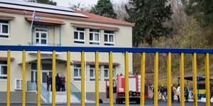 Το σχολείο στις Σέρρες όπου έγινε η έκρηξη στο λεβητοστάσιο