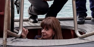 H Kατερίνα Σακελλαροπούλου στο υποβρύχιο Παπανικολής 