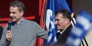 Κυριάκος Μητσοτάκης και Πύρρος Δήμας στη Χειμάρρ