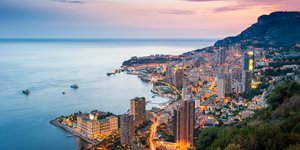 Βραδινή άποψη του Montecarlo Μονακό