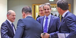 Συνάντηση του Κυριάκου Μητσοτάκη με τον Όλαφ Σολτς στις Βρυξέλλες