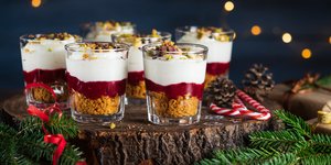 Χριστουγεννιάτικα «σφηνάκια» cheescake