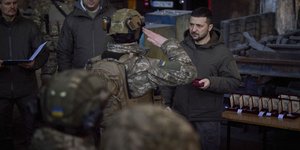 Επίσκεψη του Ουκρανού προέδρου, Βολοντίμιρ Ζελένσκι, στην Μπαχμούτ