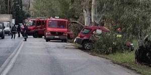 Τροχαίο ατύχημα στην Καισαριάνη/Φωτογραφία Instagram/kpdfp