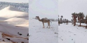 Στρώμα χιονιού κάλυψε περιοχές της Σαχάρας στην Αλγερία