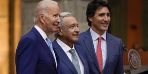 Τζο Μπάιντεν, Μανουέλ Λόπες Ομπραδόρ και Τζάστιν Τριντό/ AP Photos