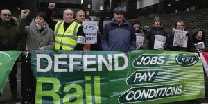 Αεπργία σιδηροδορομικών στη Βρετανία/ Φωτογραφία αρχείου: AP Photos