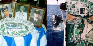 Το πλήρωμα του ελικοπτέρου και τα συντρίμμια από την τραγική νύχτα των Ιμίων