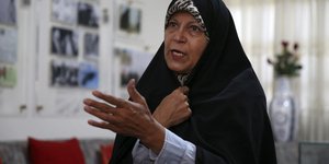 Η Φαεζέχ Χασεμί, κόρη του πρώην προέδρου του Ιράν, Χασεμί Ραφσαντζανί/ AP Photos