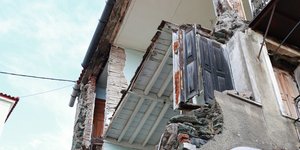 Κατάρρευση σπιτιού στο Πλωμάρι Λέσβου