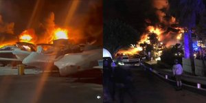 Δεκάδες σκάφη έγιναν παρανάλωμα του πυρός σε μαρίνα της Μαρμπέγια στην Ισπανία