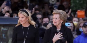 H Μαρί Σαντάλ στην κηδεία του τέως βασιλιά Κωνσταντίνου