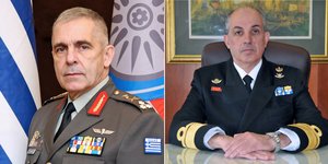 Αντιστράτηγος Άγγελος Χουδελούδης και Αντιναύαρχος Ιωάννης Δρυμούσης