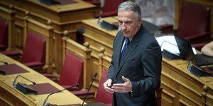 Ο υφυπουργός Εσωτερικών, αρμόδιος για θέματα Μακεδονίας - Θράκης Σταύρος Καλαφάτης