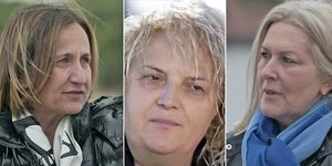 Η Ματίνα Αναγνωστοπούλου, η Λεμονιά Κότογλου και η Ειρήνη Ζωγραφάκη 