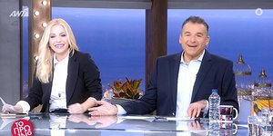 O Γιώργος Λιάγκας με τη Μαρία Αναστασοπούλου στο Πρωινό