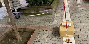 Ο πεζόδρομος στη Λάρισα με την επικίνδυνη τρύπα