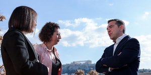 Ο Αλέξης Τσίπρας με την Δ. Κουτσούμπα
