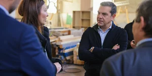 Σε βιοτεχνία στο Αιγάλεω ο Αλέξης Τσίπρας,