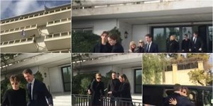 Τα παιδιά του τέως βασιλιά Κωνσταντίνου επισκέφθηκαν τη μητέρα τους, Άννα Μαρία, στο κέντρο της Αθήνας