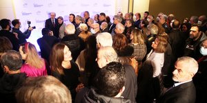 Εικόνα από την κοπή πίτας του Κωστή Χατζηδάκη