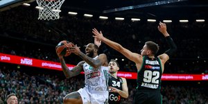 Φάση από το ματς Ζαλγκίρις-Παναθηναϊκός