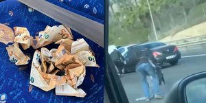 Βροχή έπεσαν τα χαρτονομίσματα των 50 ευρώ σε δρόμο