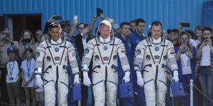 Οι αστρονεύτες Ρούμπιο, Προκοπίεφ και Πετέλιν